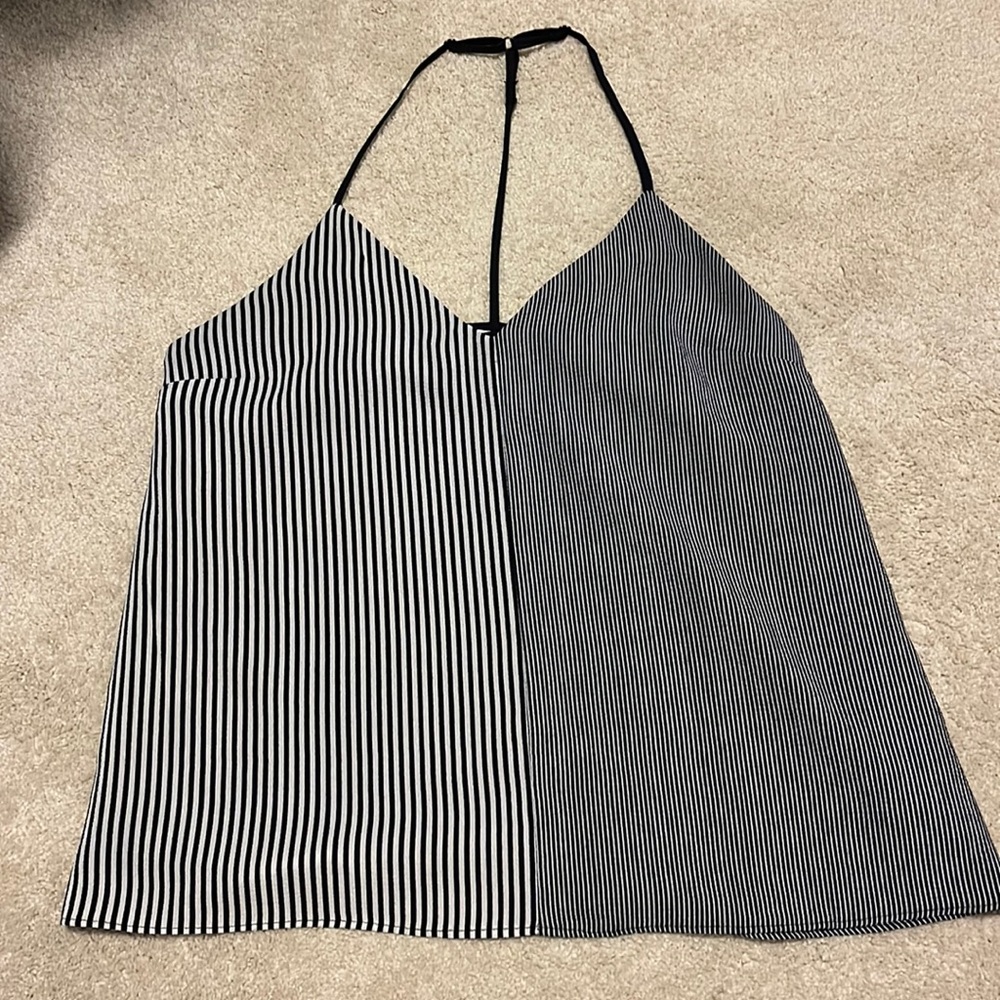 •SOCIALITE• size small black and white striped tank/ T back adjustable